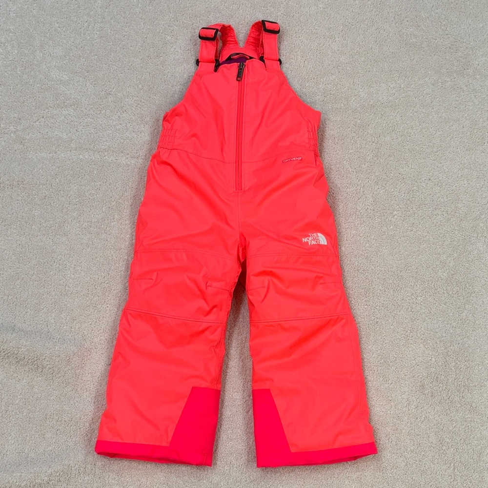 The North Face Toddler Snow Bib Overalls Poppy Red Size 3T